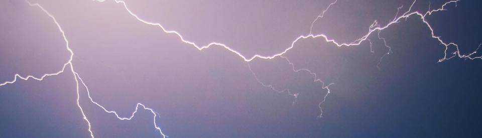 Lightning Flashes Across The Sky